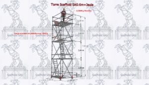 Torre 6m andamio certificado